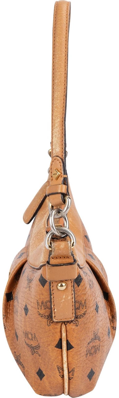 MCM MCM Monogram Visetos Hobo Shoulder Bag Bruin