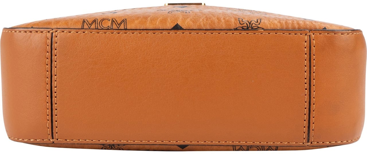 MCM MCM Monogram Visetos Camera Crossbody Bag Bruin