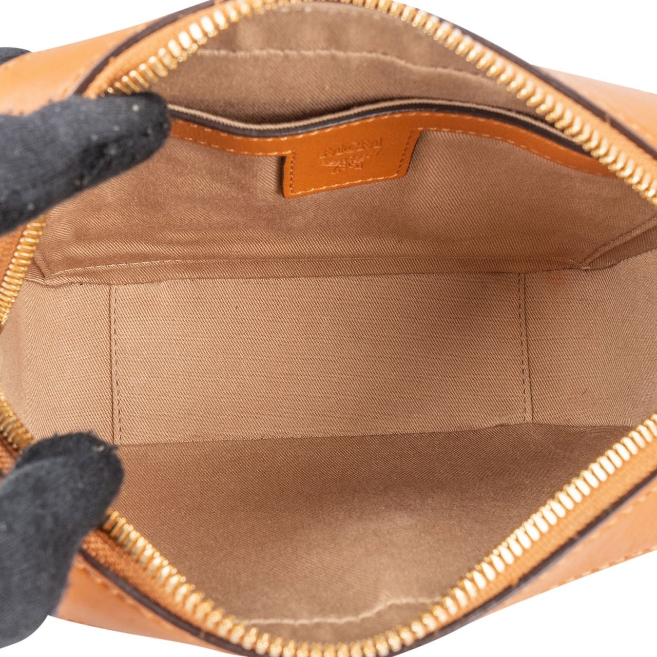 MCM MCM Monogram Visetos Camera Crossbody Bag Bruin