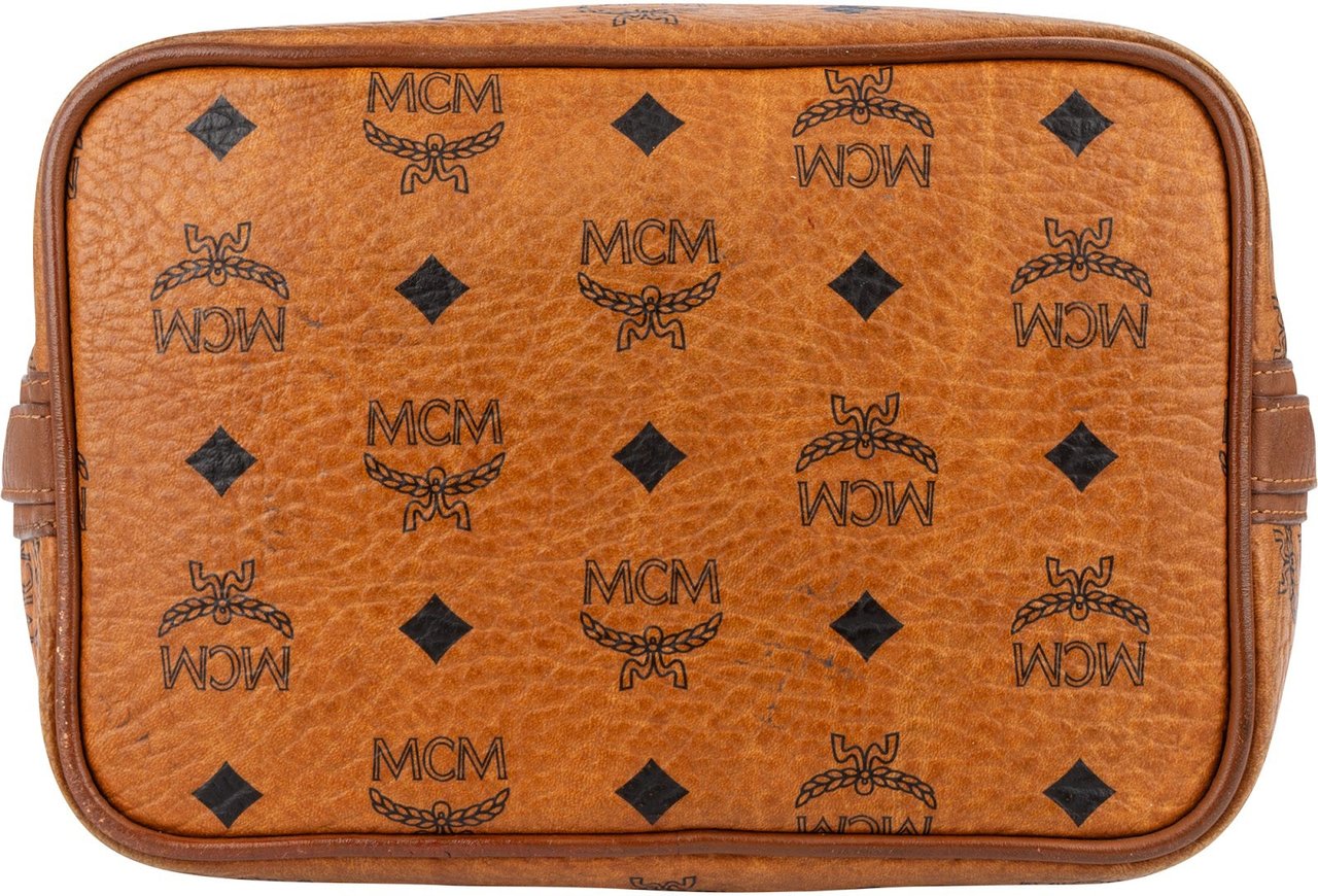 MCM MCM Monogram Visetos Drawstring Handbag Bruin