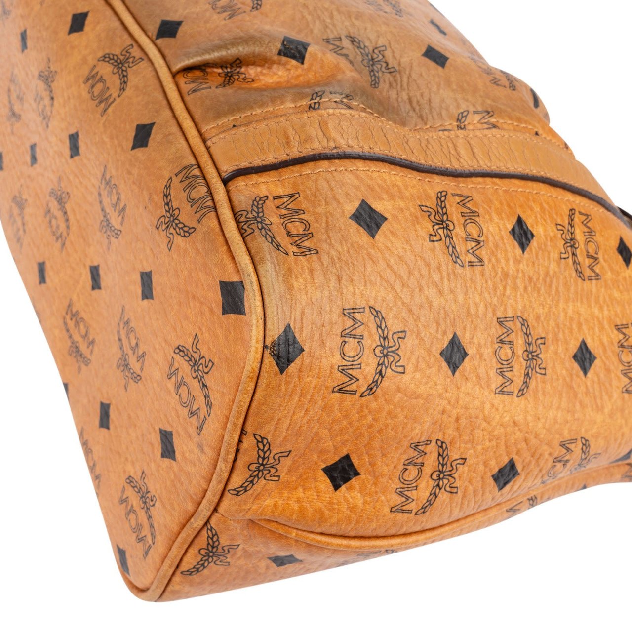 MCM MCM Monogram Visetos Satchel Tote Shoulder Bag Bruin