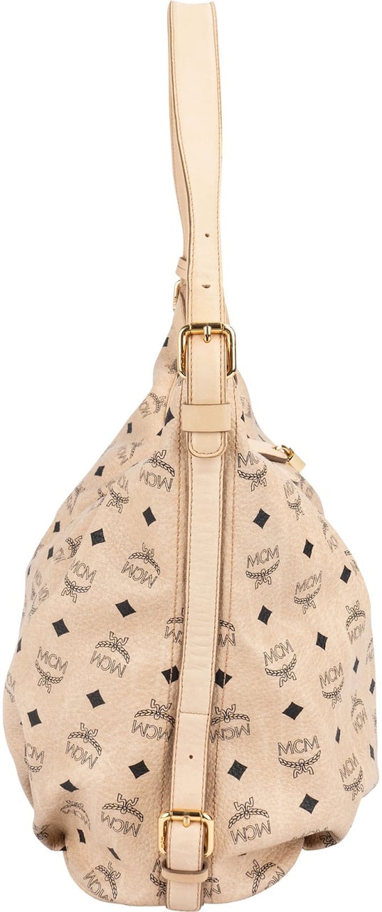 MCM MCM Monogram Visetos Hobo Shoulder Bag Beige