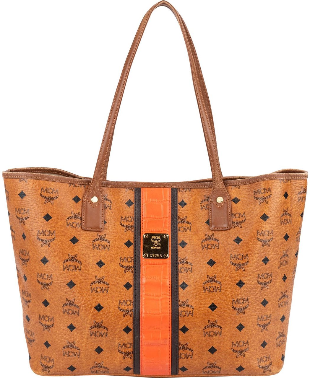 MCM MCM Monogram Visetos Liz Shopper Shoulder Bag Bruin
