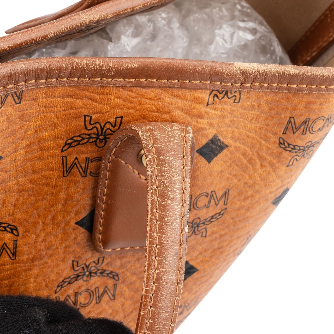 MCM MCM Monogram Visetos Liz Shopper Shoulder Bag Bruin