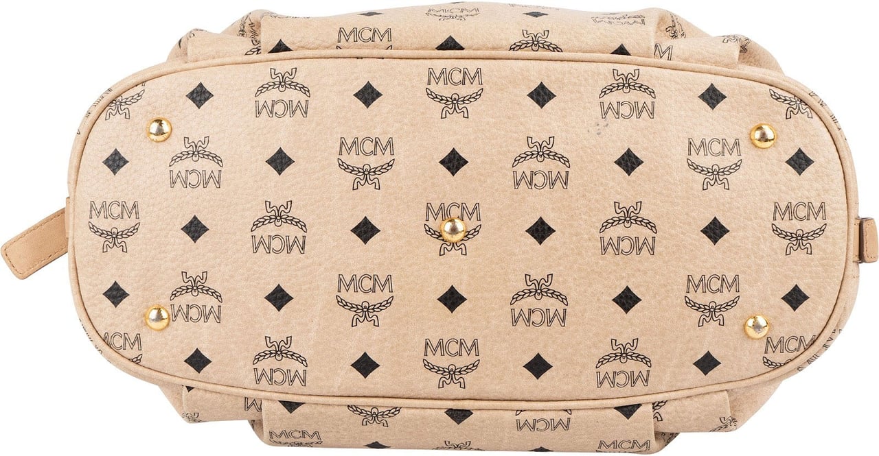 MCM MCM Monogram Visetos Hobo Shoulder Bag Beige