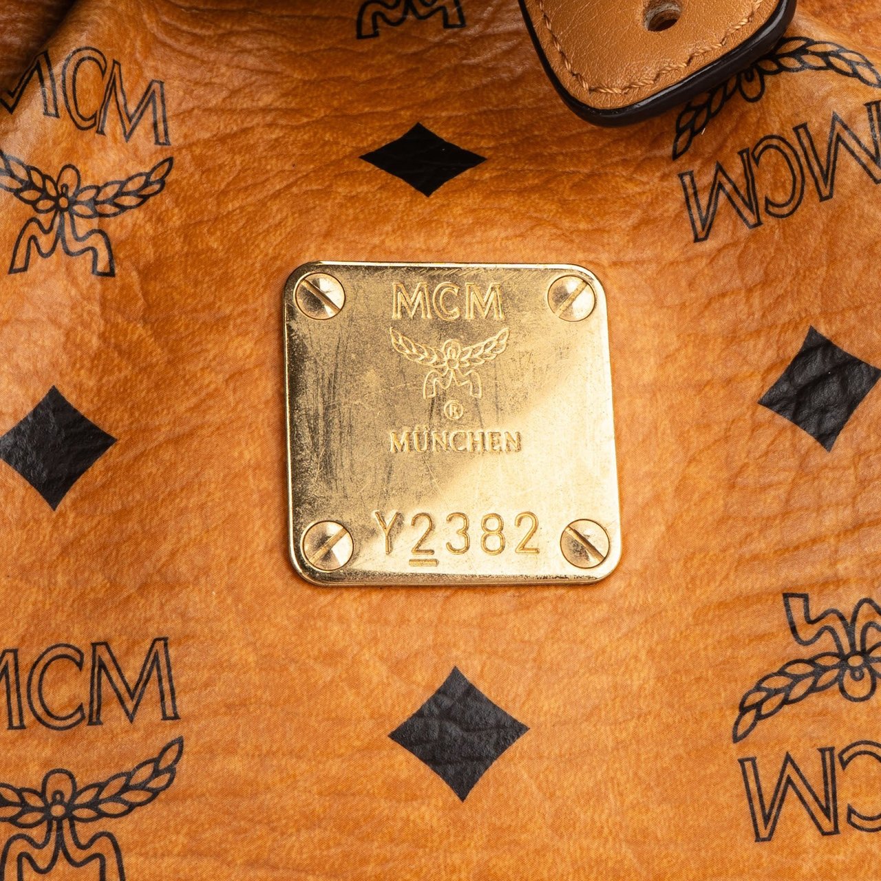 MCM MCM Monogram Visetos Hobo Crossbody Bag Bruin