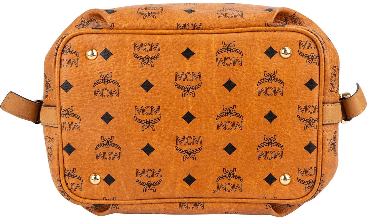 MCM MCM Monogram Visetos Drawstring Dessau Crossbody Bag Bruin