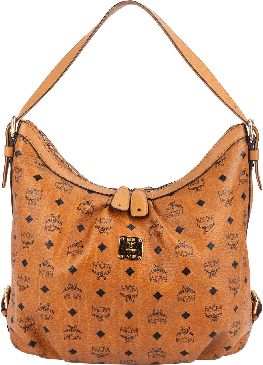MCM MCM Monogram Visetos Hobo Shoulder Bag Bruin