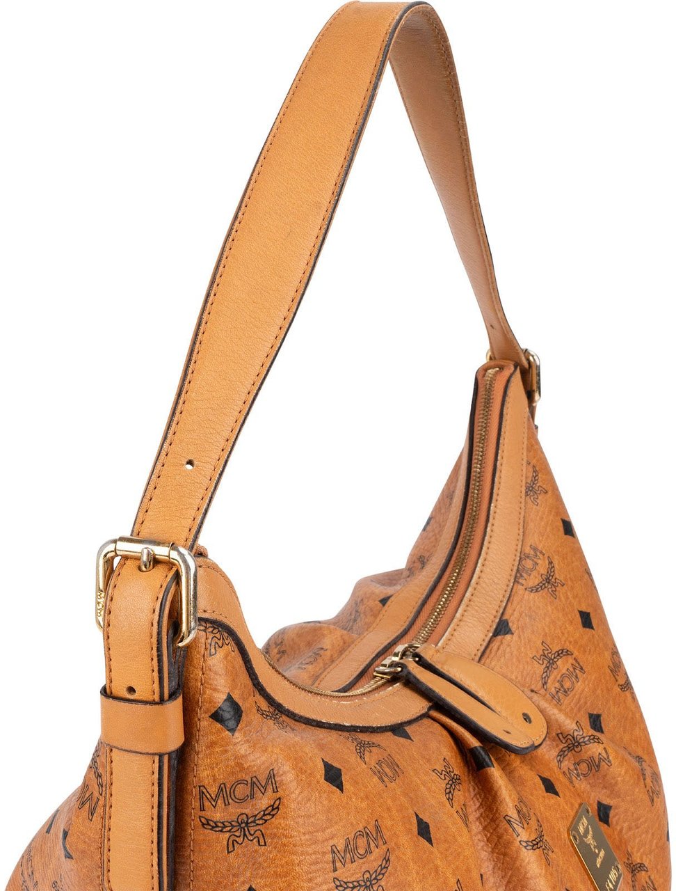 MCM MCM Monogram Visetos Hobo Shoulder Bag Bruin
