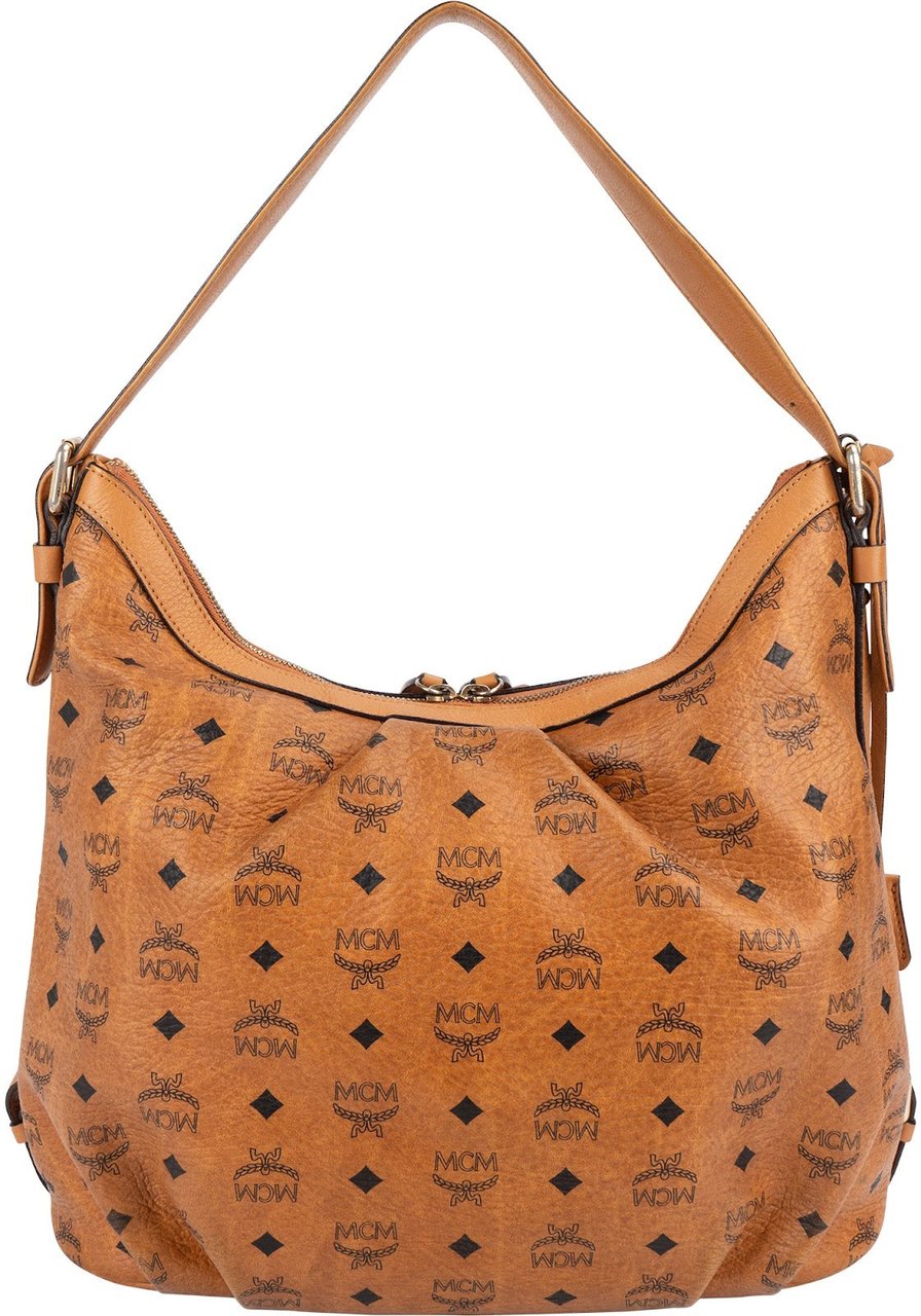 MCM MCM Monogram Visetos Hobo Shoulder Bag Bruin