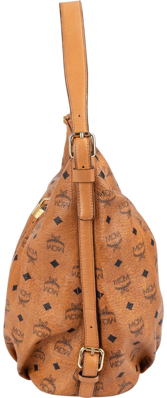 MCM MCM Monogram Visetos Hobo Shoulder Bag Bruin