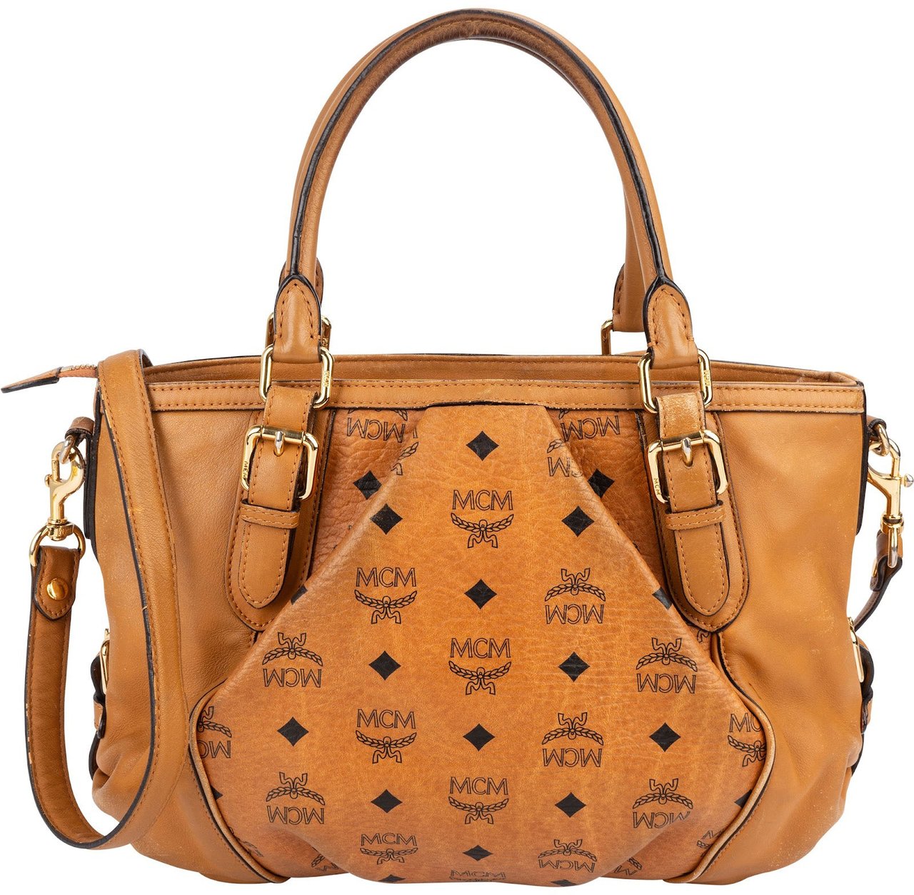 MCM MCM Monogram Visetos Handbag Bruin