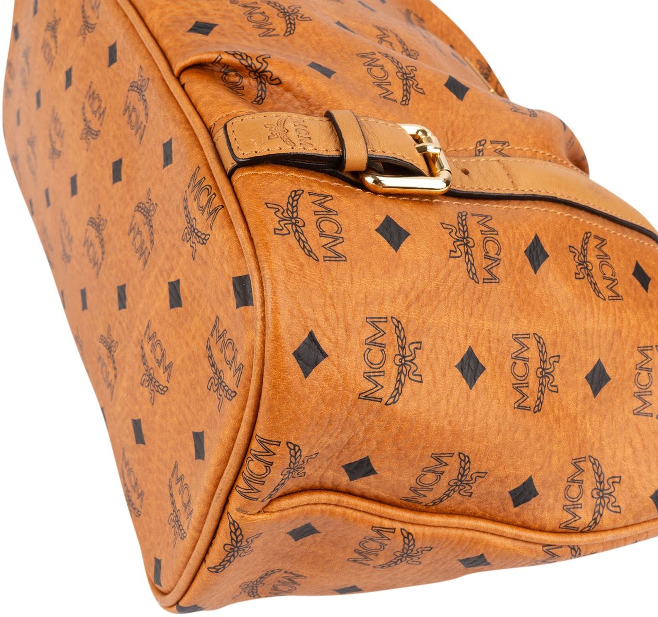 MCM MCM Monogram Visetos Satchel Shoulder Bag Bruin