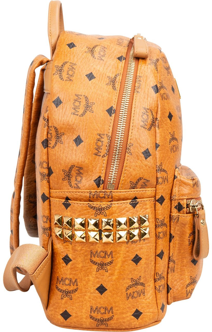 MCM MCM Monogram Visetos Studs Backpack Bruin