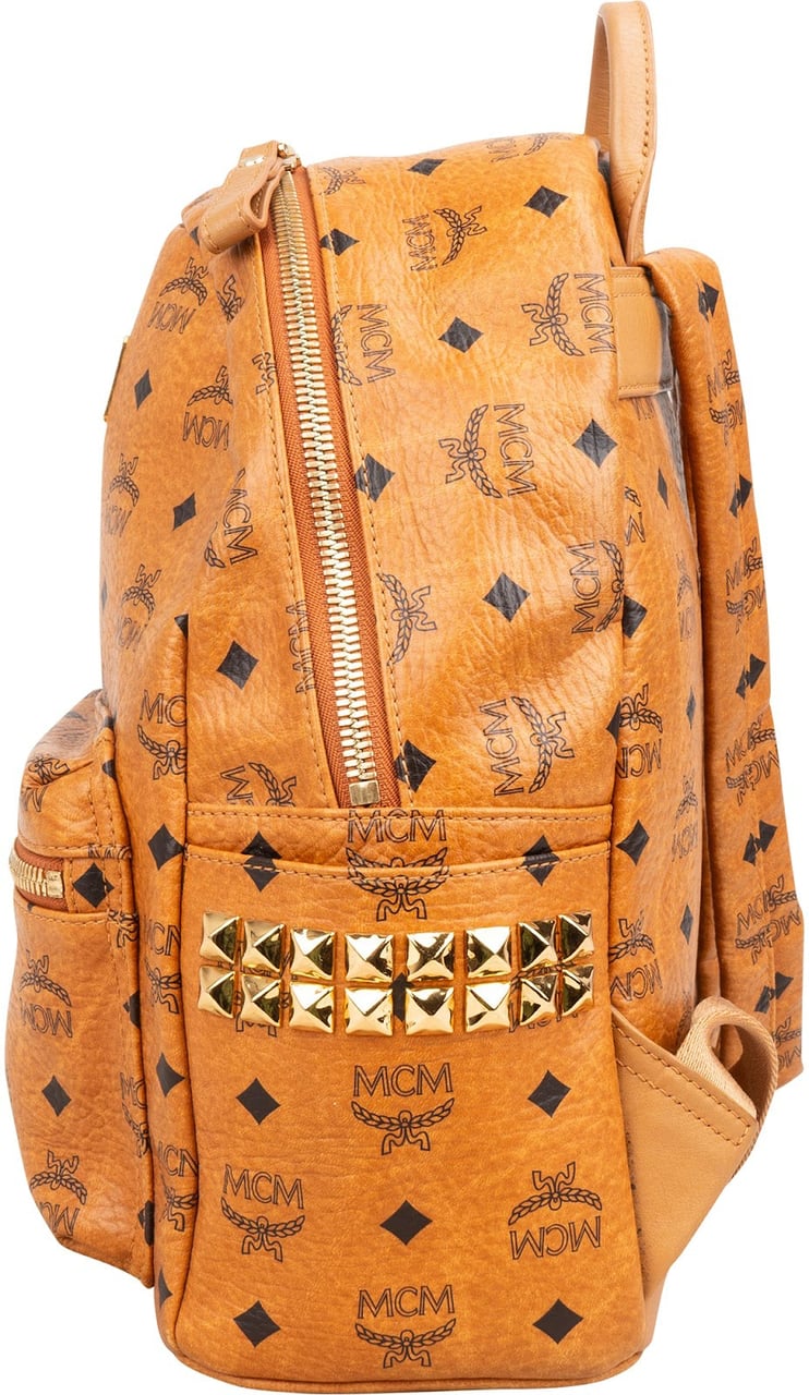 MCM MCM Monogram Visetos Studs Backpack Bruin