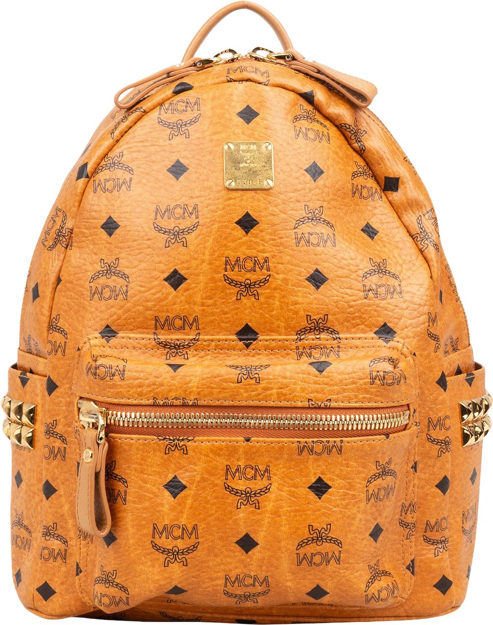 MCM MCM Monogram Visetos Studs Backpack Bruin