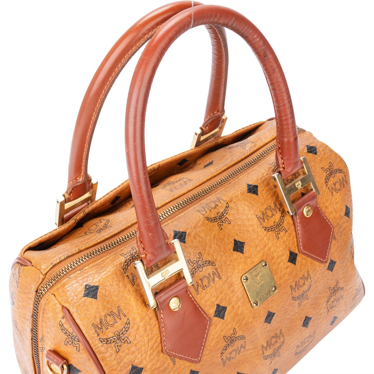 MCM MCM Visetos Monogram Boston Handbag Divers