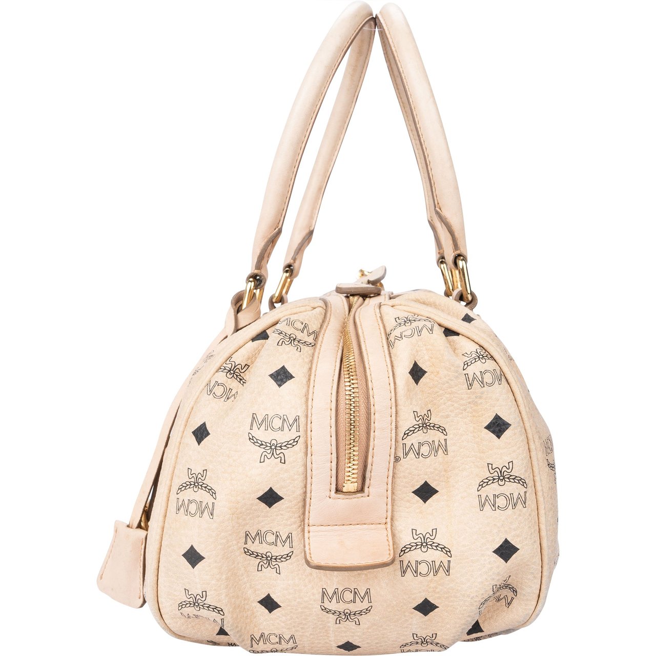 MCM MCM Vietos Monogram Handbag Beige