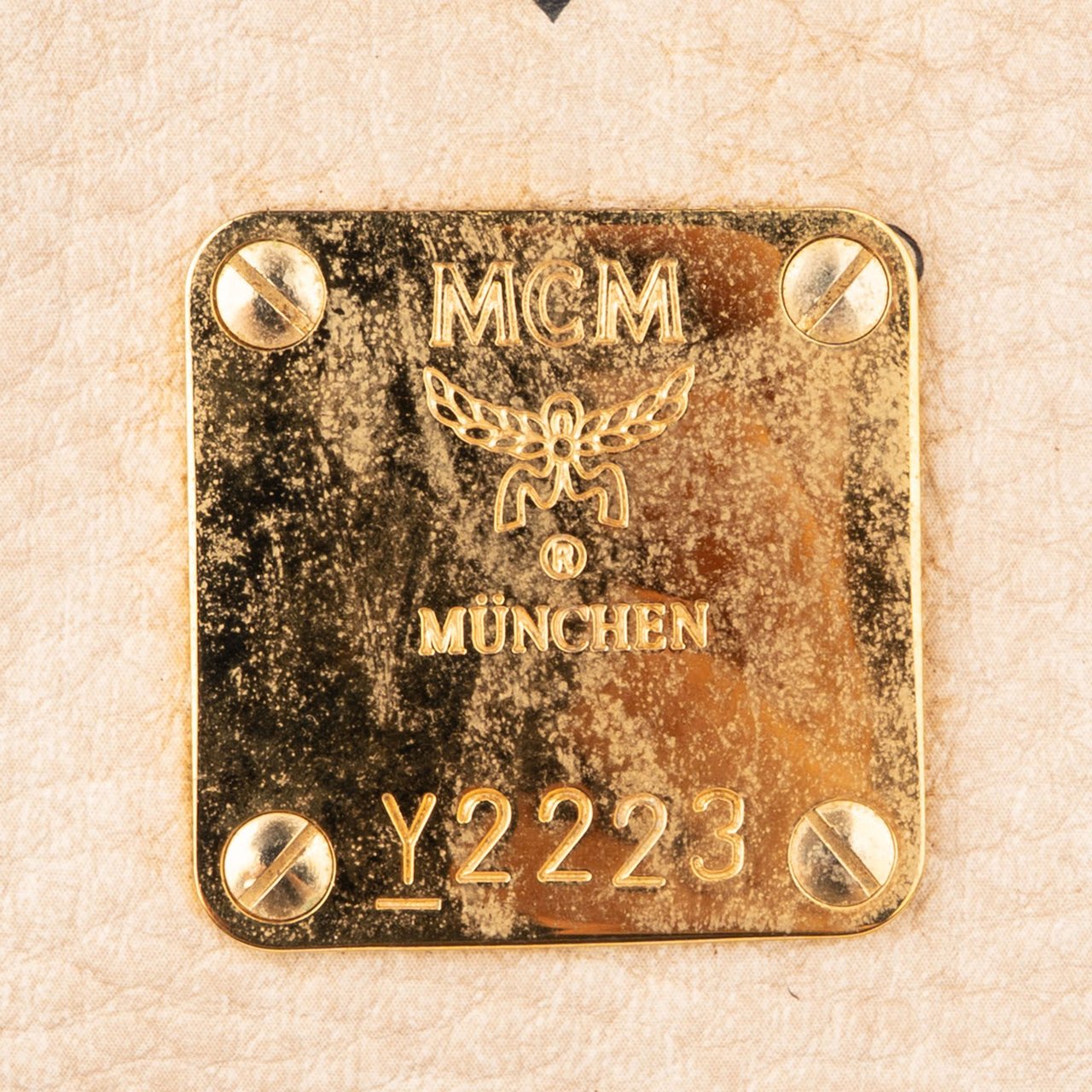 MCM MCM Vietos Monogram Handbag Beige