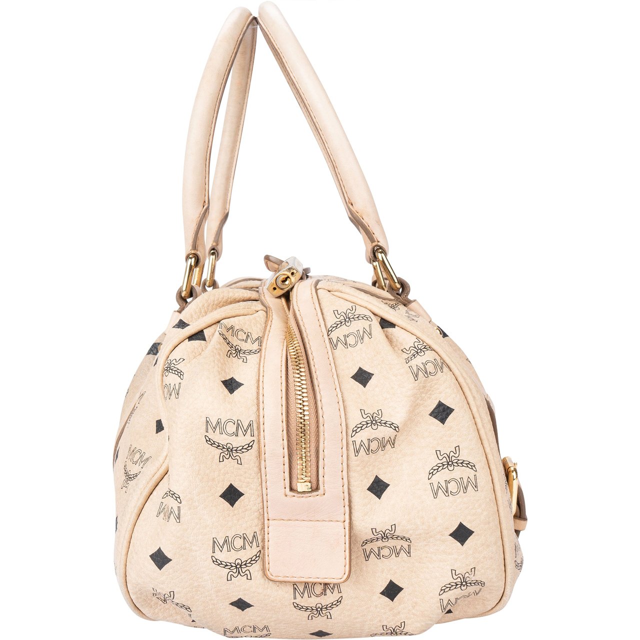 MCM MCM Vietos Monogram Handbag Beige