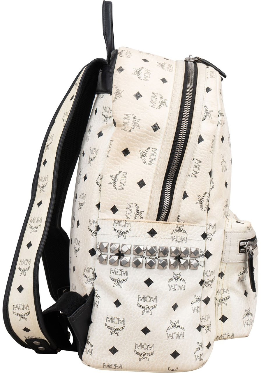 MCM MCM Monogram Visetos Stark Studded Backpack Wit