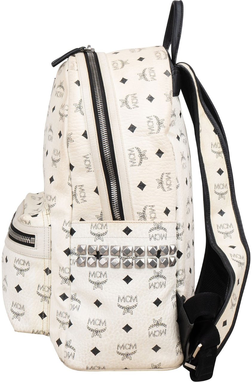 MCM MCM Monogram Visetos Stark Studded Backpack Wit