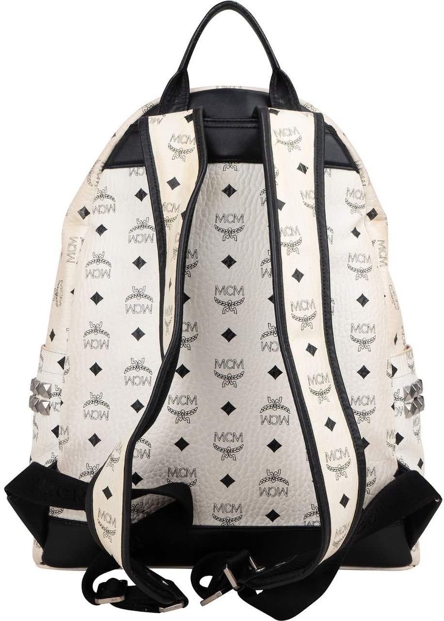 MCM MCM Monogram Visetos Stark Studded Backpack Wit