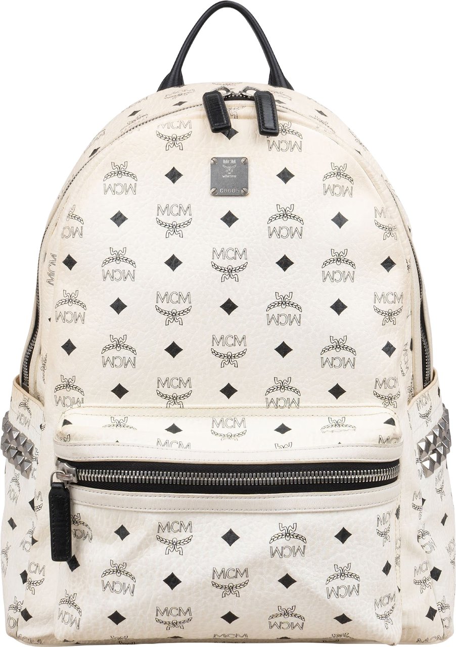 MCM MCM Monogram Visetos Stark Studded Backpack Wit