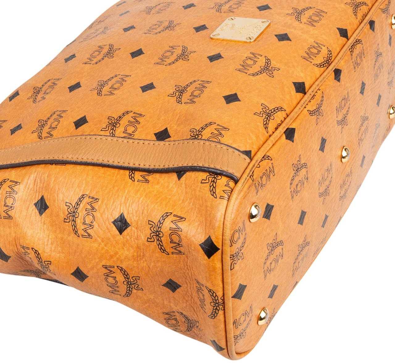 MCM MCM Monogram Visetos Essential Tote Handbag Bruin