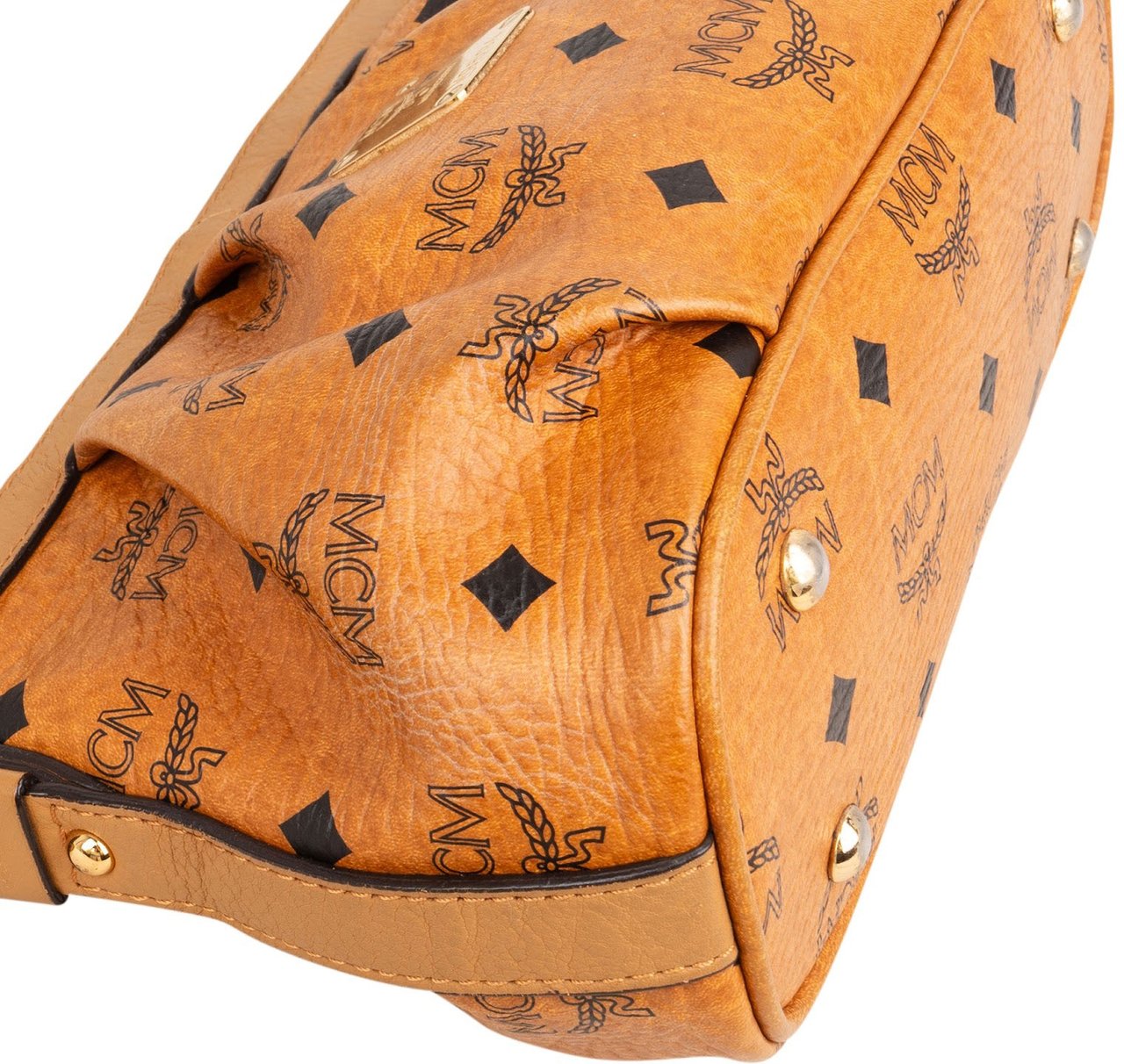 MCM MCM Monogram Visetos Baguette Shoulder Handbag Bruin