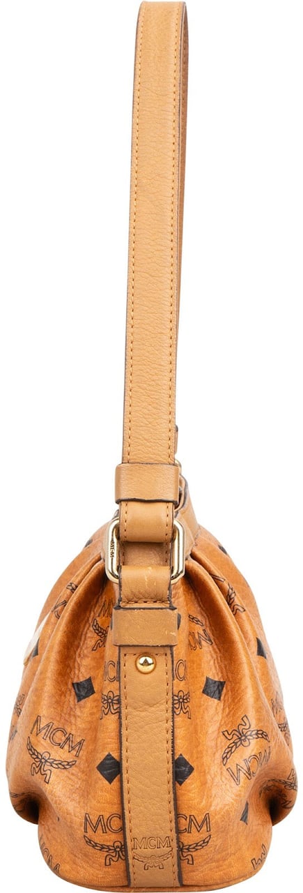 MCM MCM Monogram Visetos Baguette Shoulder Handbag Bruin