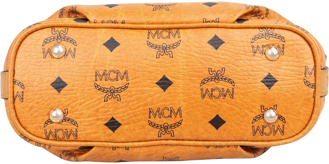 MCM MCM Monogram Visetos Baguette Shoulder Handbag Bruin