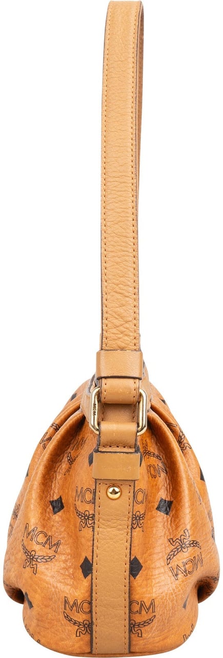 MCM MCM Monogram Visetos Baguette Shoulder Handbag Bruin