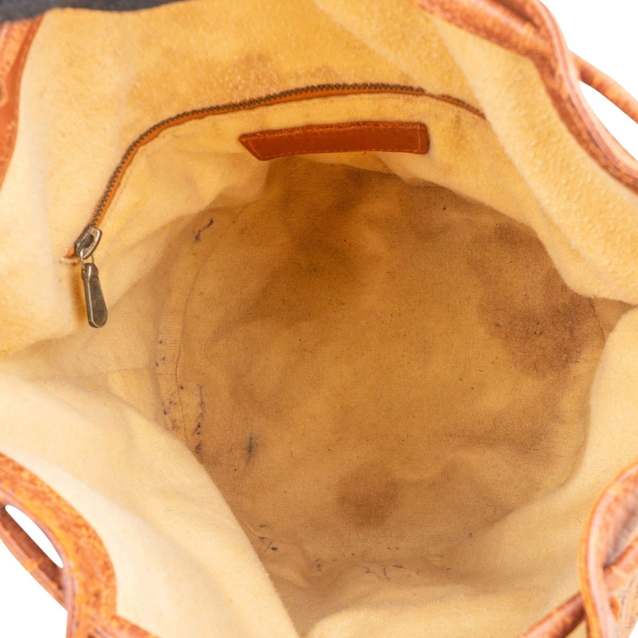 MCM MCM Monogram Visetos Drawstring Bucket Crossbody Bag Bruin