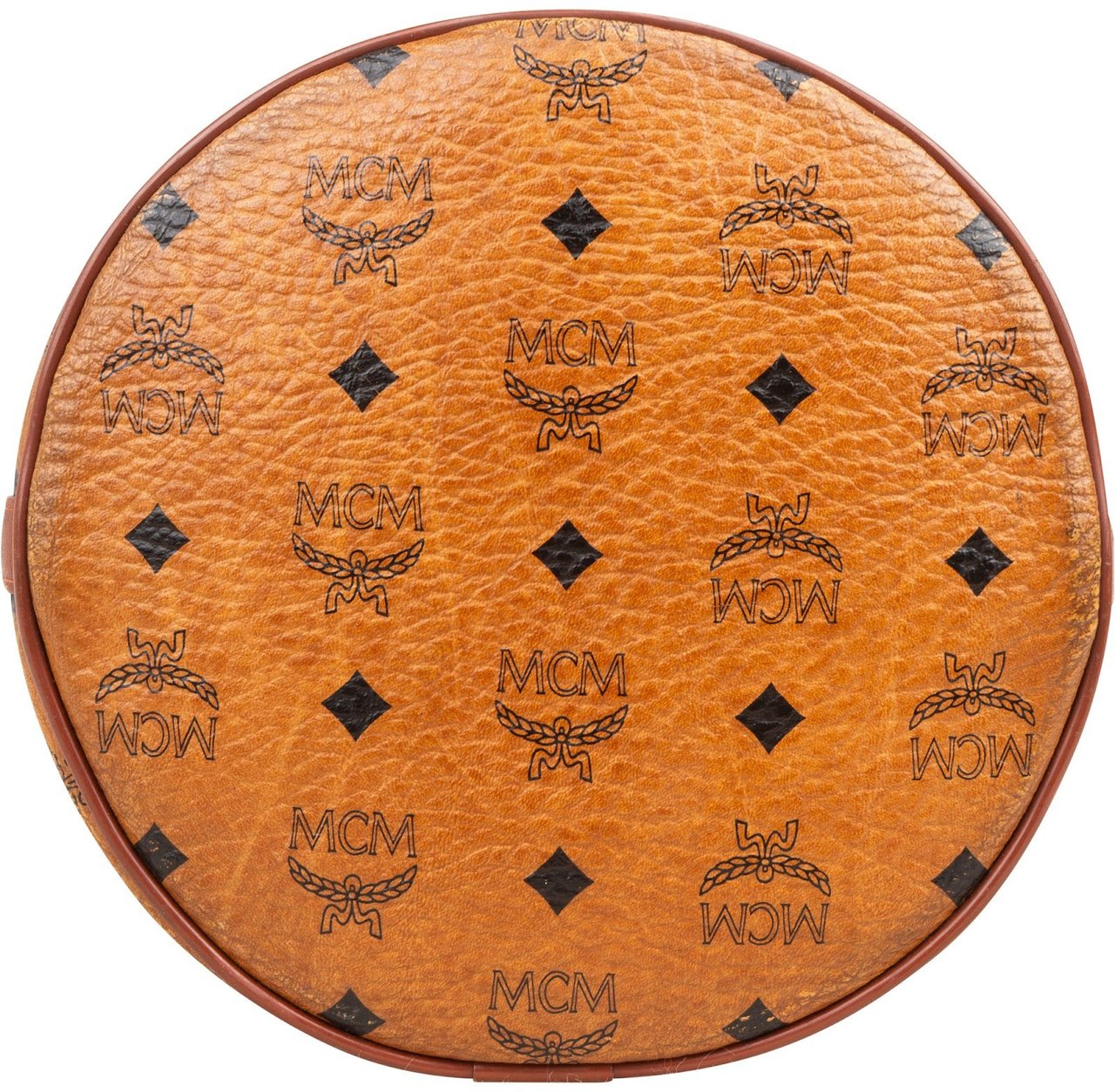MCM MCM Monogram Visetos Drawstring Bucket Crossbody Bag Bruin