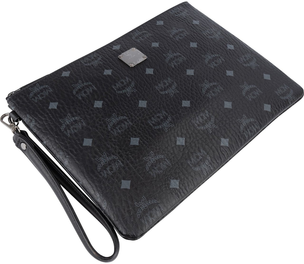 MCM MCM Black Monogram Visetos Clutch Zwart