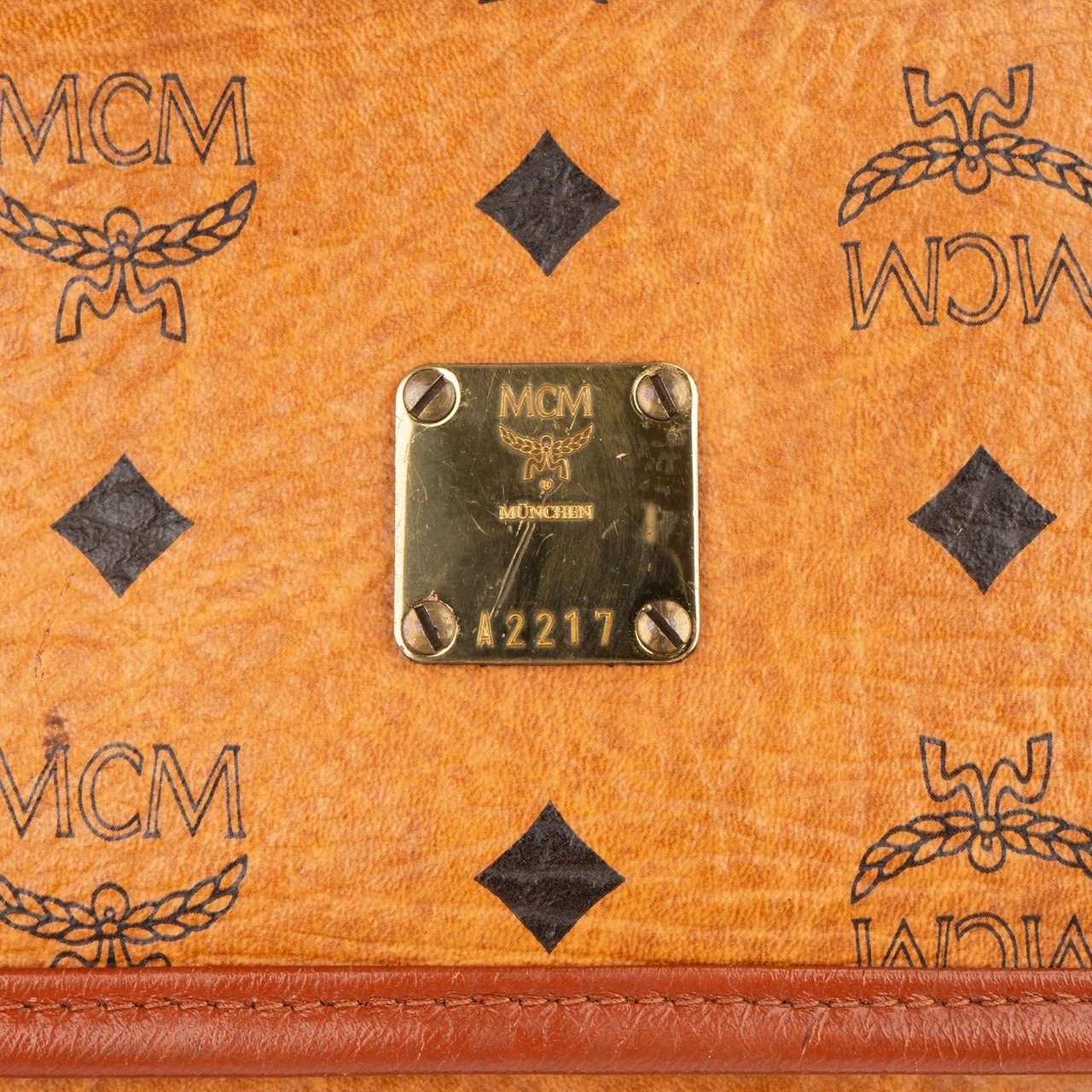 MCM MCM Monogram Visetos Flap Crossbody Bag Bruin