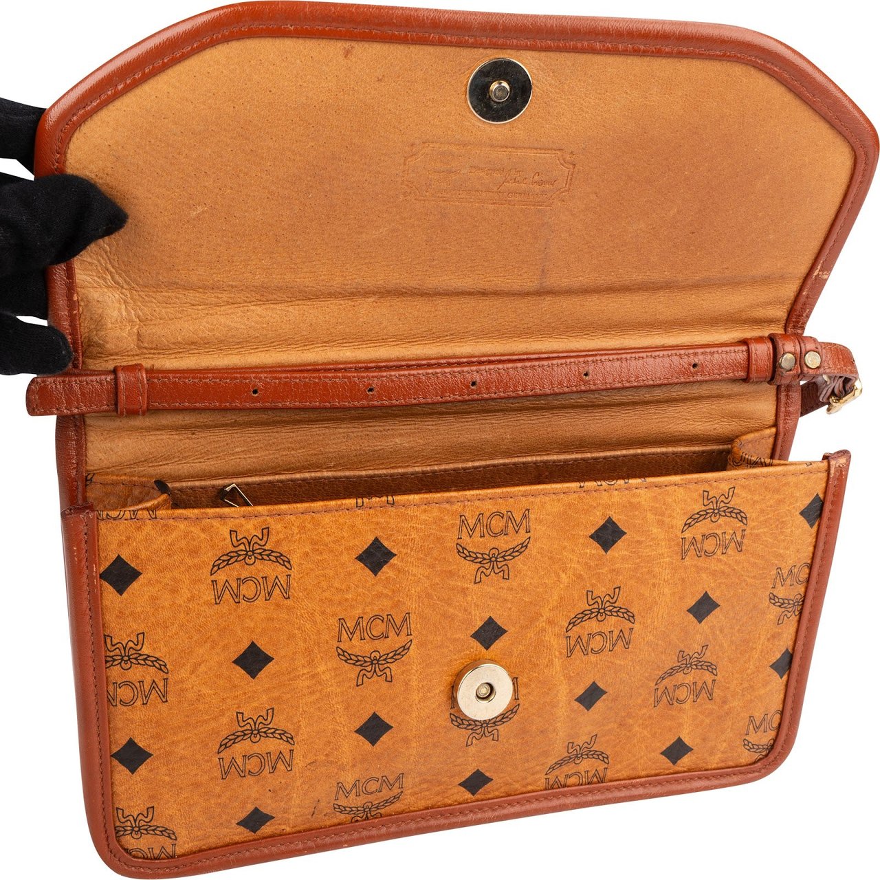 MCM MCM Monogram Visetos Flap Crossbody Bag Bruin