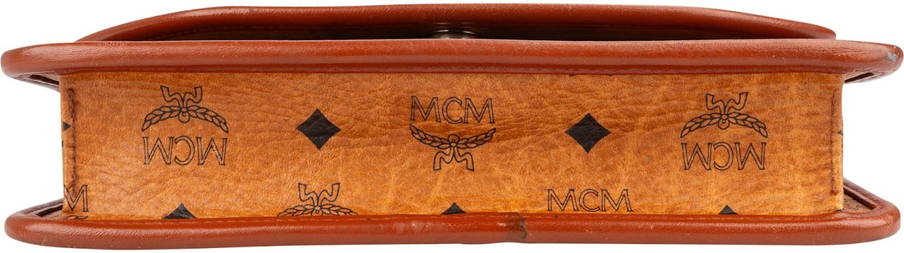 MCM MCM Monogram Visetos Flap Crossbody Bag Bruin