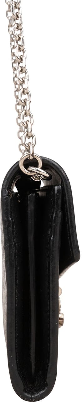 MCM MCM Monogram Visetos Patricia Wallet on Chain Crossbody bag Zwart