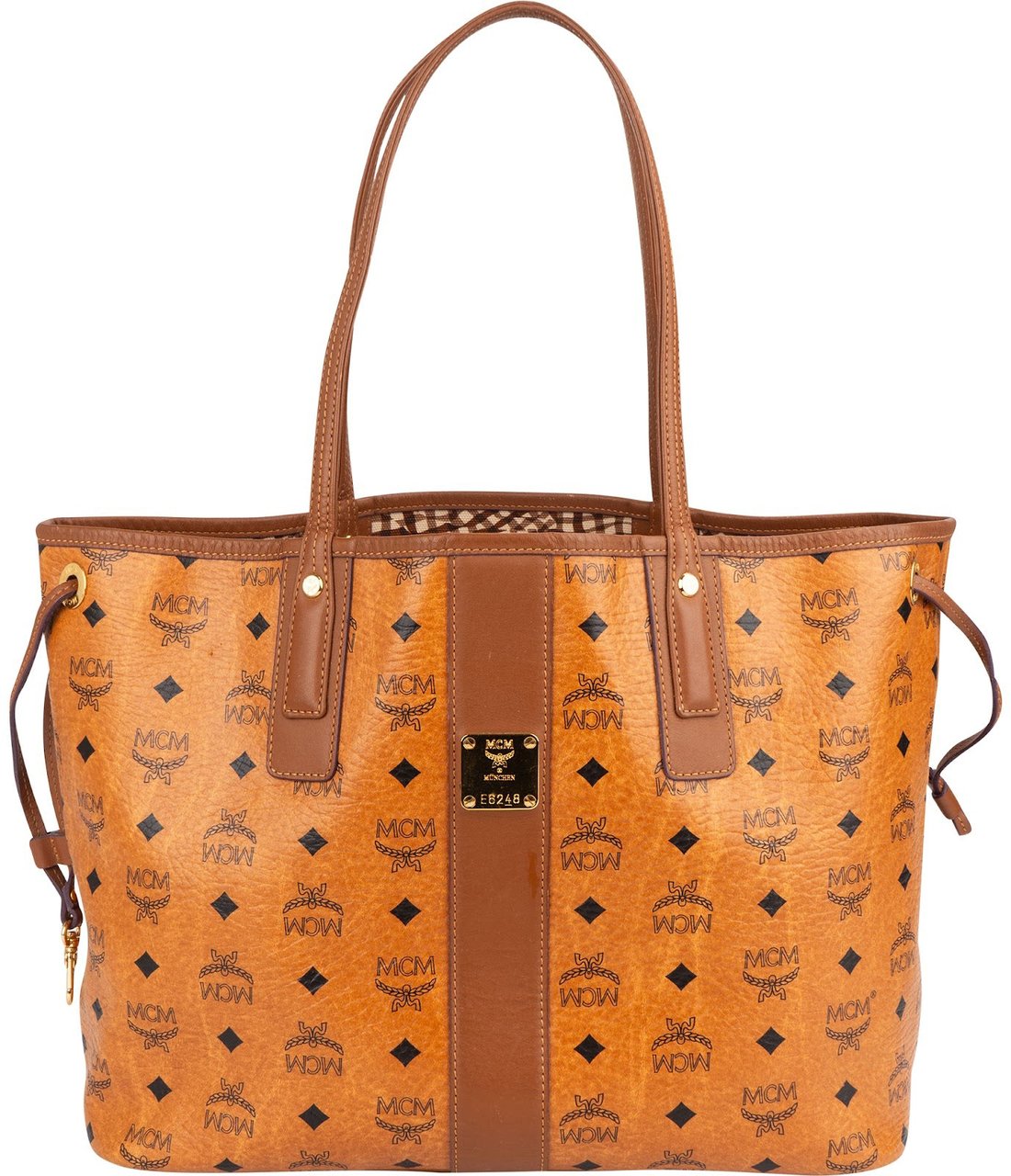MCM MCM Monogram Visetos Liz Shopper Shoulder Bag Bruin