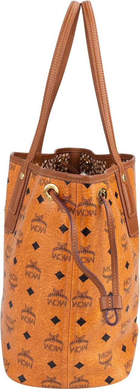 MCM MCM Monogram Visetos Liz Shopper Shoulder Bag Bruin