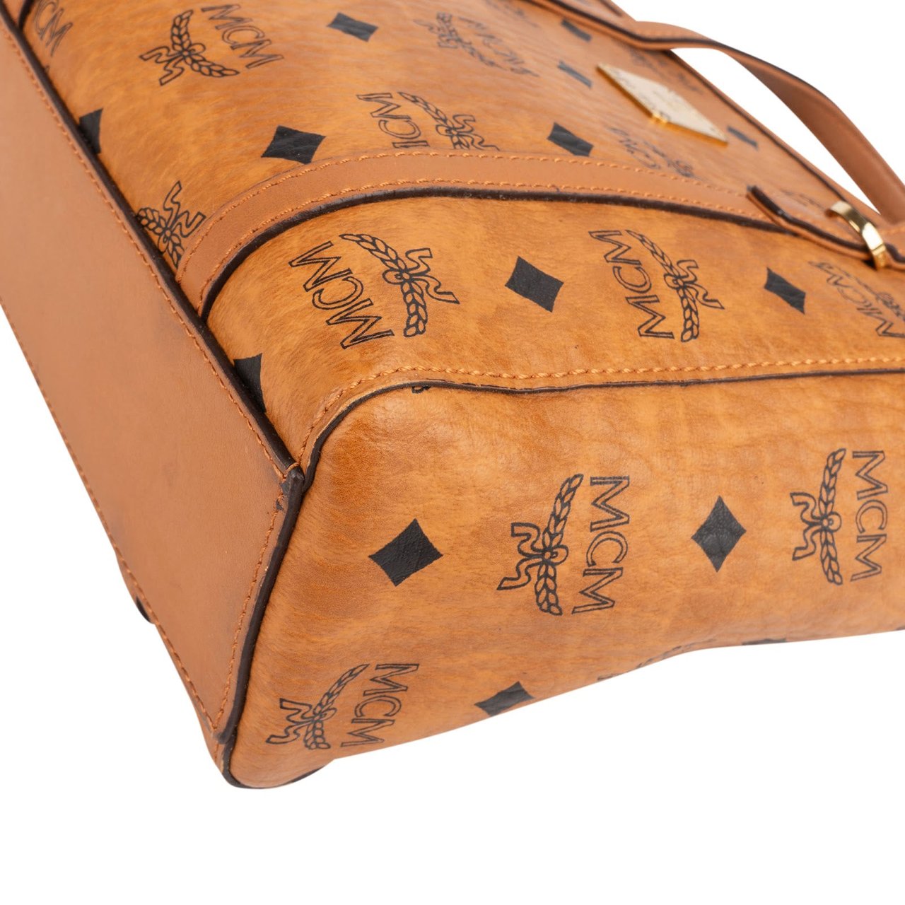 MCM MCM Monogram Visetos Aren Mini Crossbody Handbag Bruin