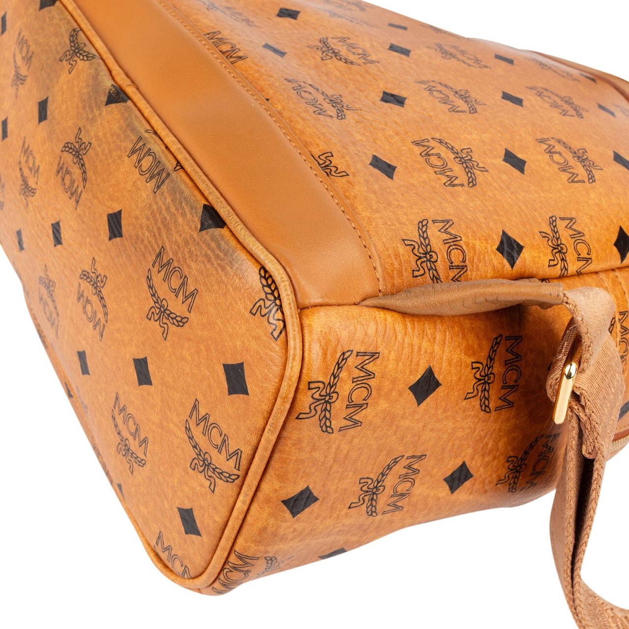 MCM Monogram Visetos Stark Studded Small Backpack Bruin