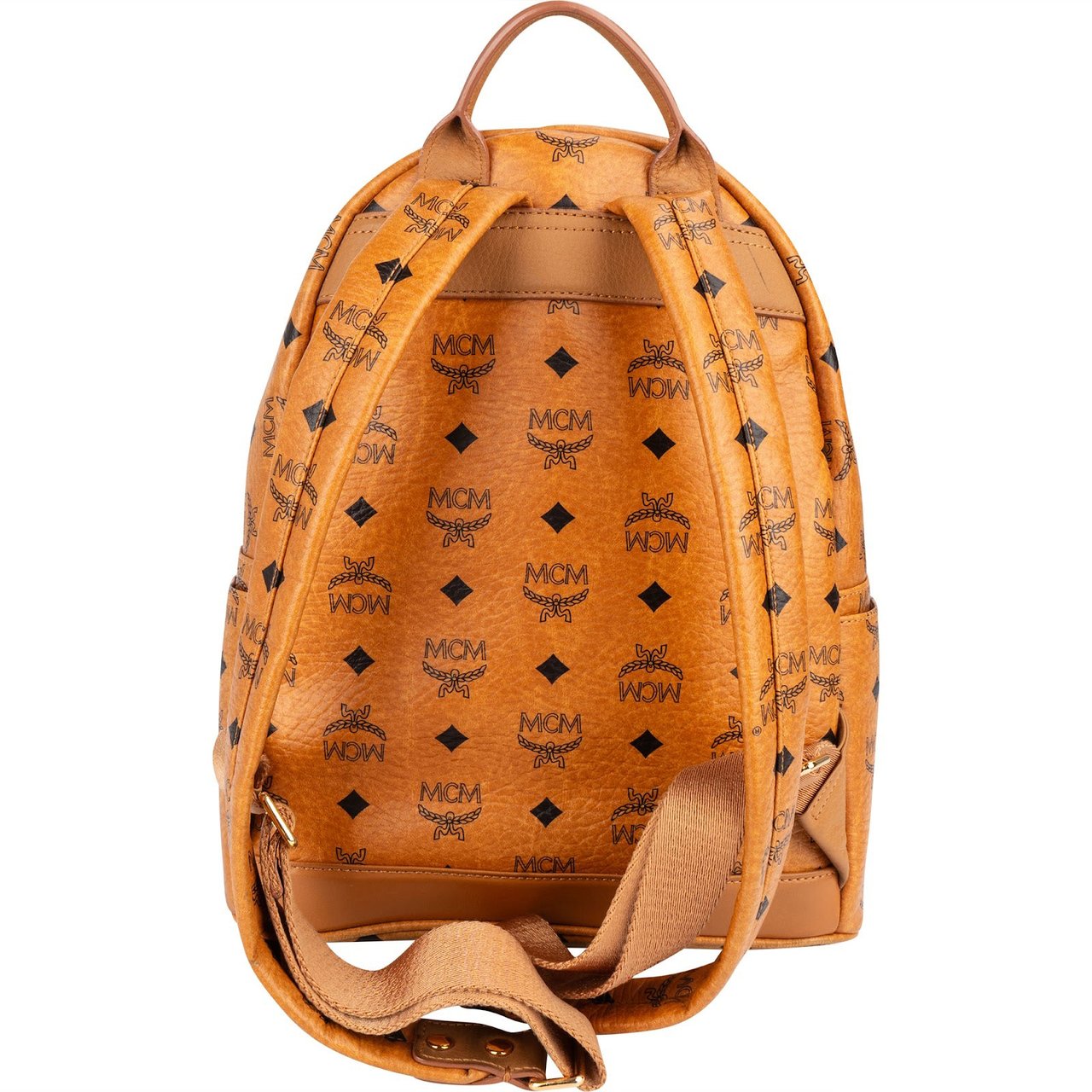 MCM Monogram Visetos Stark Studded Small Backpack Bruin