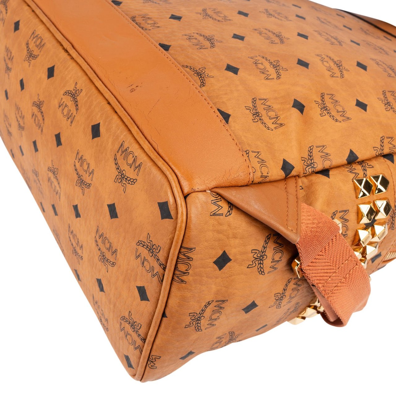MCM Monogram Visetos Stark Backpack Bruin