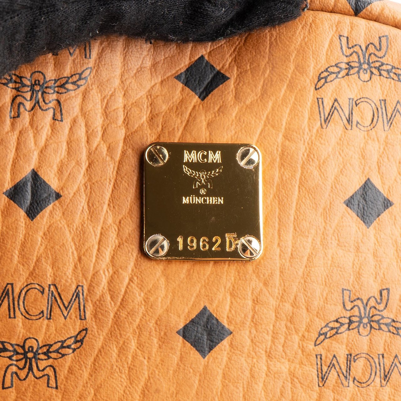 MCM Monogram Visetos Stark Backpack Bruin