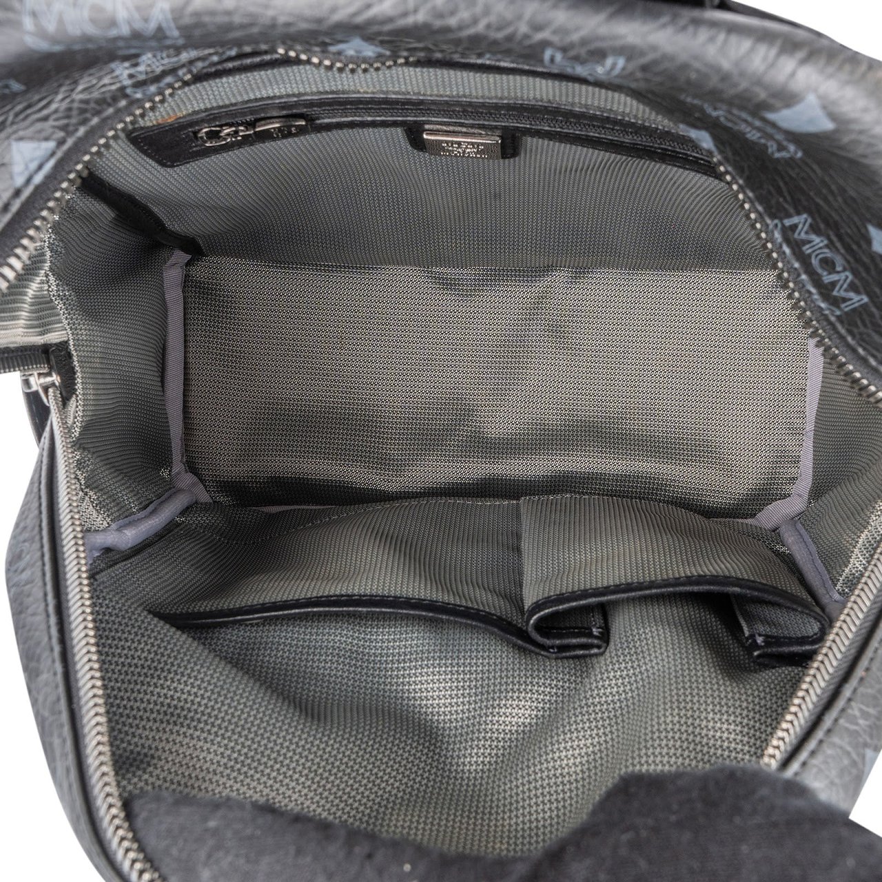 MCM Monogram Visetos Stark Side Studs Small Backpack Zwart