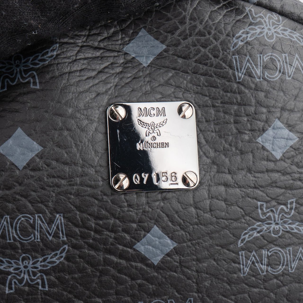 MCM Monogram Visetos Stark Side Studs Small Backpack Zwart