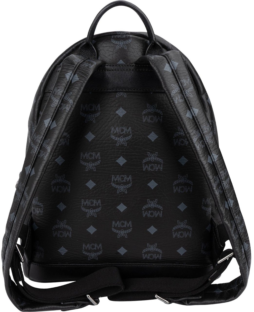 MCM Monogram Visetos Stark Side Studs Small Backpack Zwart